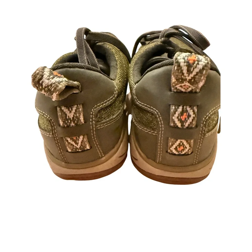 Chaco Women's Green Textile Lace Up Casual‎ Outdoor Fashion Sneakers Shoes